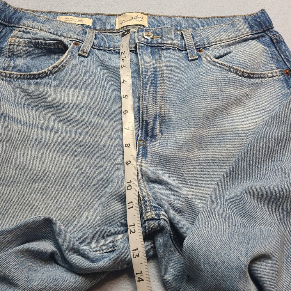 Universal Thread Barrel Jeans Womens 14 Light Wash Excellent High Rise Denim - Picture 4 of 8